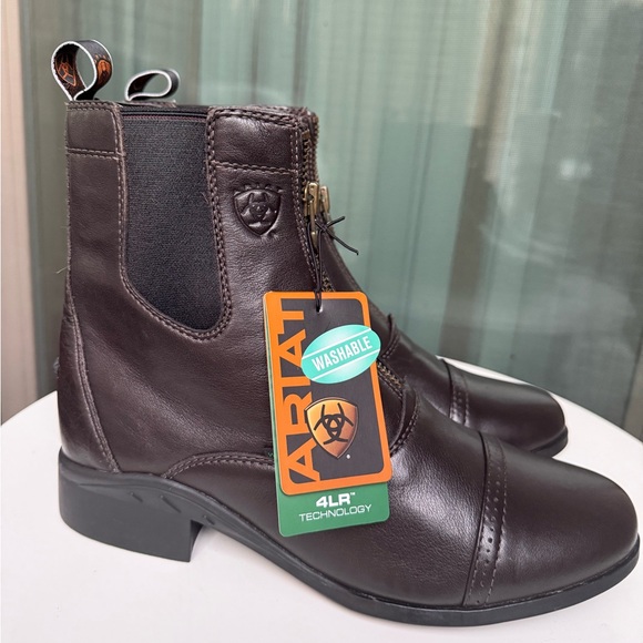 $170 Ariat® Ladies' Heritage Breeze Zip Paddock Boots, Chocolate NWT WITH DEFECT - Picture 1 of 15
